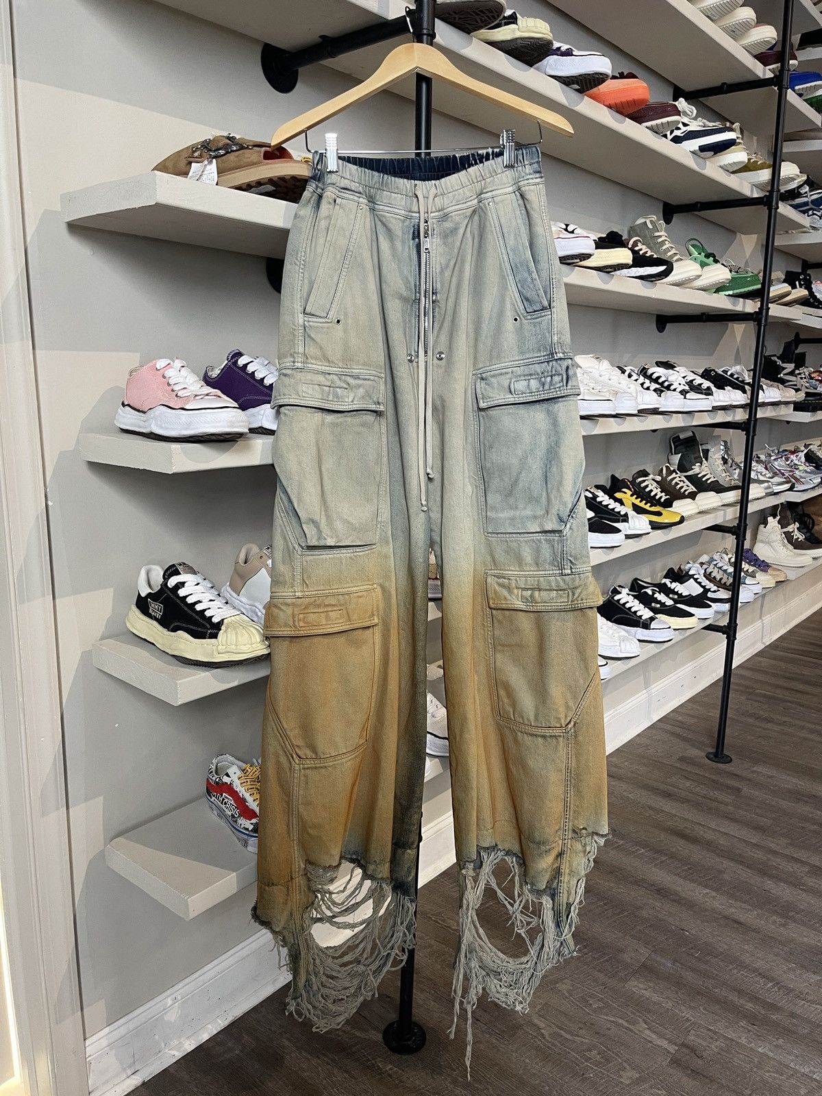 Rick Owens Rick Owens Denim Orange Destroyed Bela Cargo’s Size Small Size US 32 / EU 48 - 1 Thumbnail
