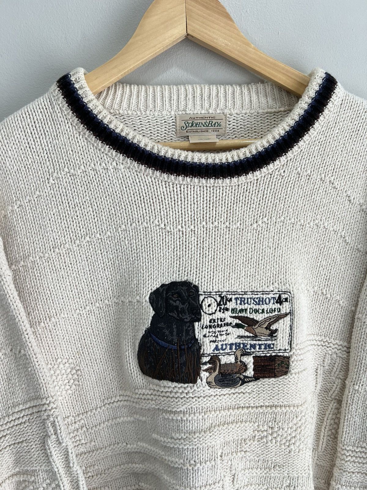 Vintage Vintage Dog Knit Sweater animal knit duck hunting Size US XXL / EU 58 / 5 - 2 Thumbnail