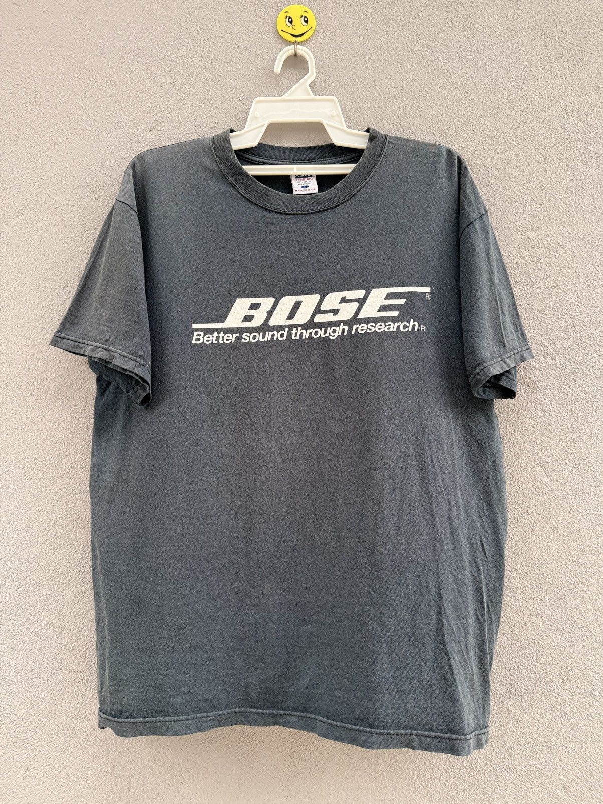 Sony Thrashed Vintage 90s Bose Batter Sound Through Research Tee Size US L / EU 52-54 / 3 - 1 Thumbnail