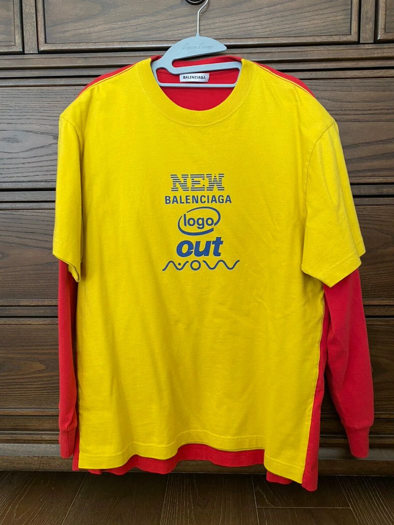 Balenciaga Balenciaga 2-in-1 Long Short Sleeve Top - dmc Size US S / EU 44-46 / 1 - 1 Thumbnail