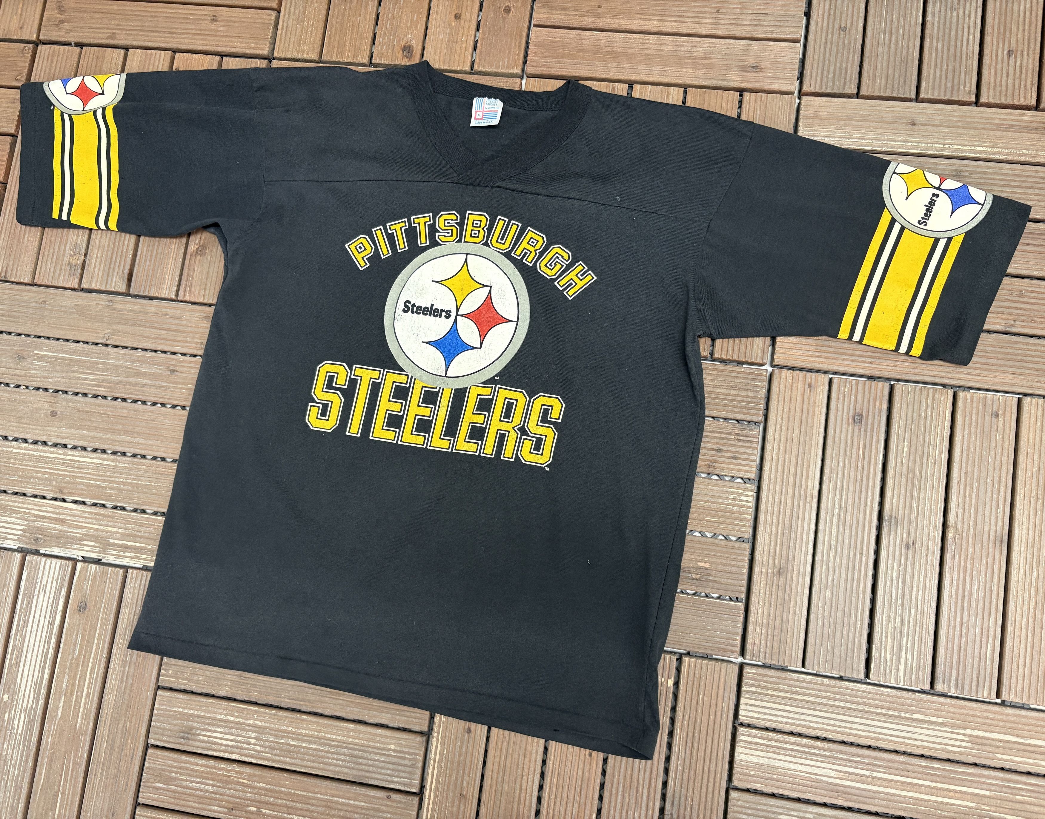 Vintage Pittsburgh Steelers Vintage Black T-Shirt Tee Size US XL / EU 56 / 4 - 3 Thumbnail