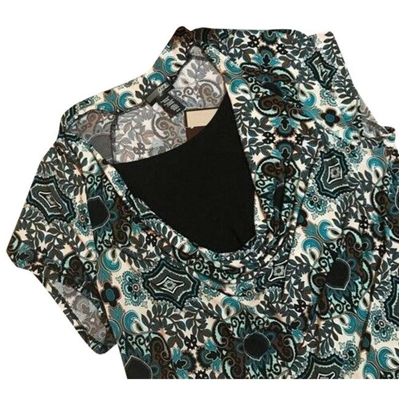 Other JTB Woman Blue Brown Teal Paisley Drape Top 26/28 NEW NWT Size 4XL / US 24-26 - 1 Thumbnail