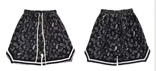 Other 20SS Indigo Union Japan Black Bandana Paisley Jersey Shorts Size US 31 - 3 Thumbnail