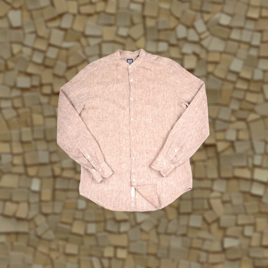 Vintage Boggi Milano Regular Fit Brown French Linen Button Shirt Size M Size US M / EU 48-50 / 2 - 1 Thumbnail
