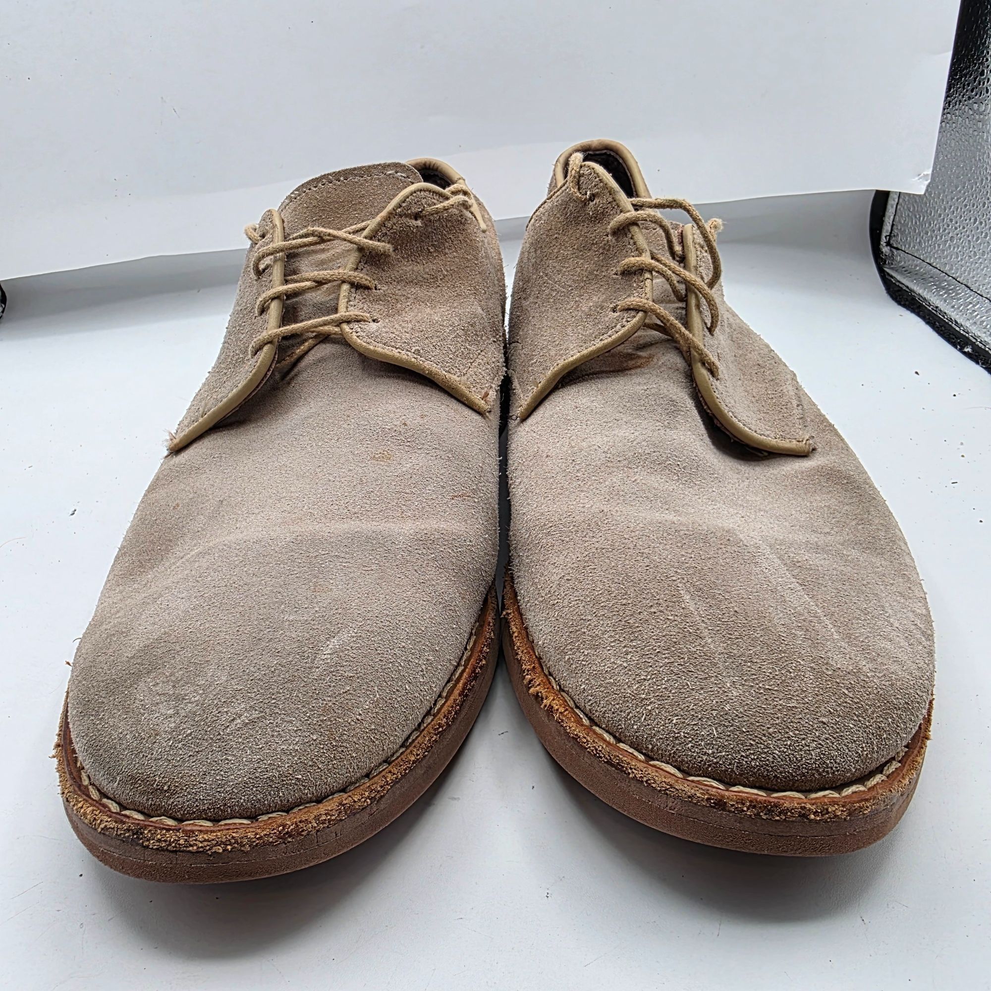 Allen Edmonds Allen Edmonds Mens Size 11 Beige Lace Up Suede Dress Shoes C Size US 11 / EU 44 - 9 Thumbnail