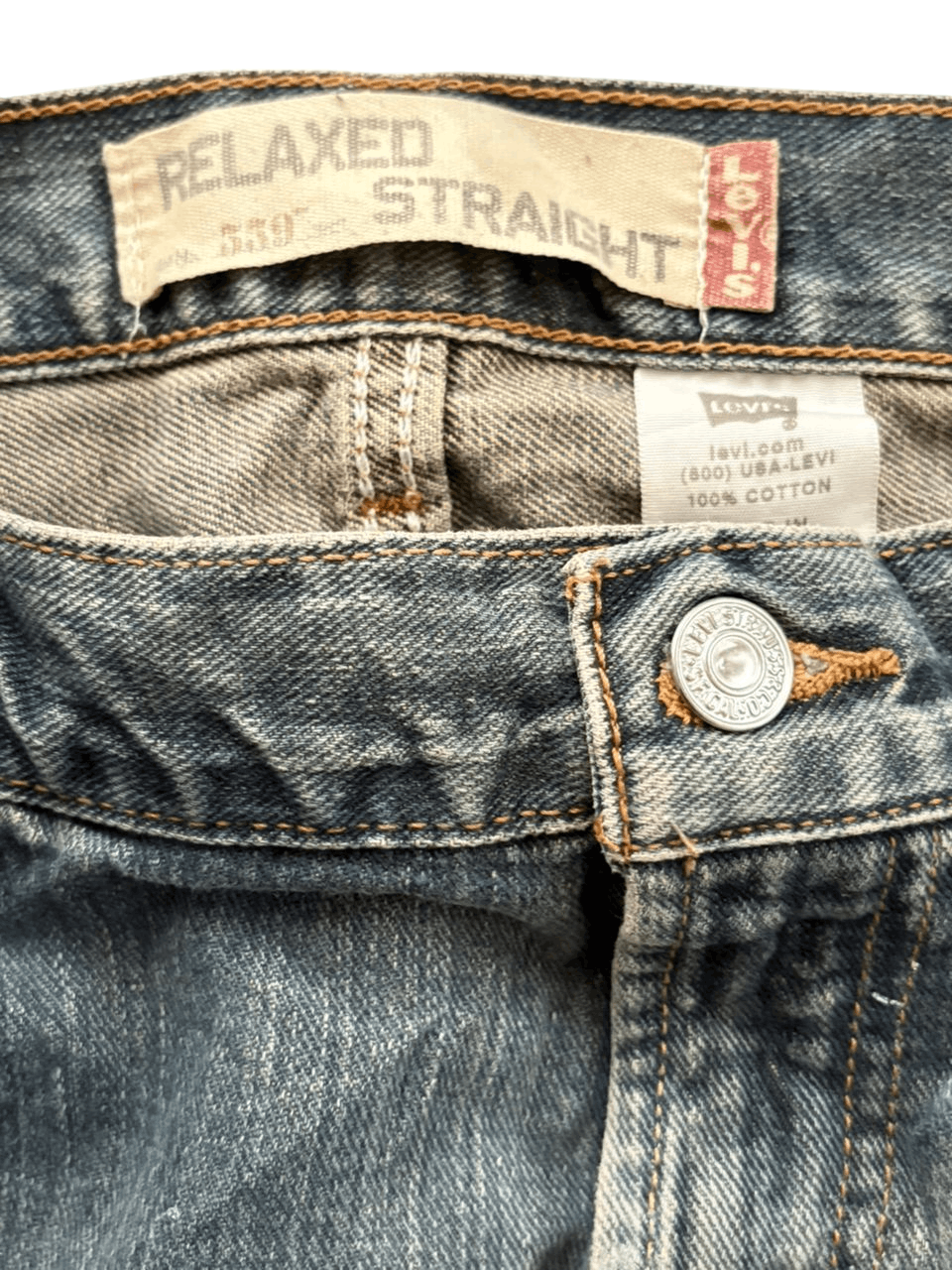 Levi's Vintage Levi's 559 Blue Faded Washed Relaxed Straight Jeans Size US 40 / EU 56 - 7 Thumbnail