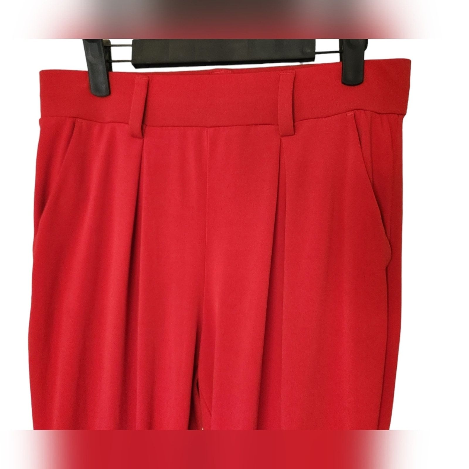 Express Express Pull On Red Trouser Pleated Ankle Pants Small Size 27" / US 4 / IT 40 - 4 Thumbnail