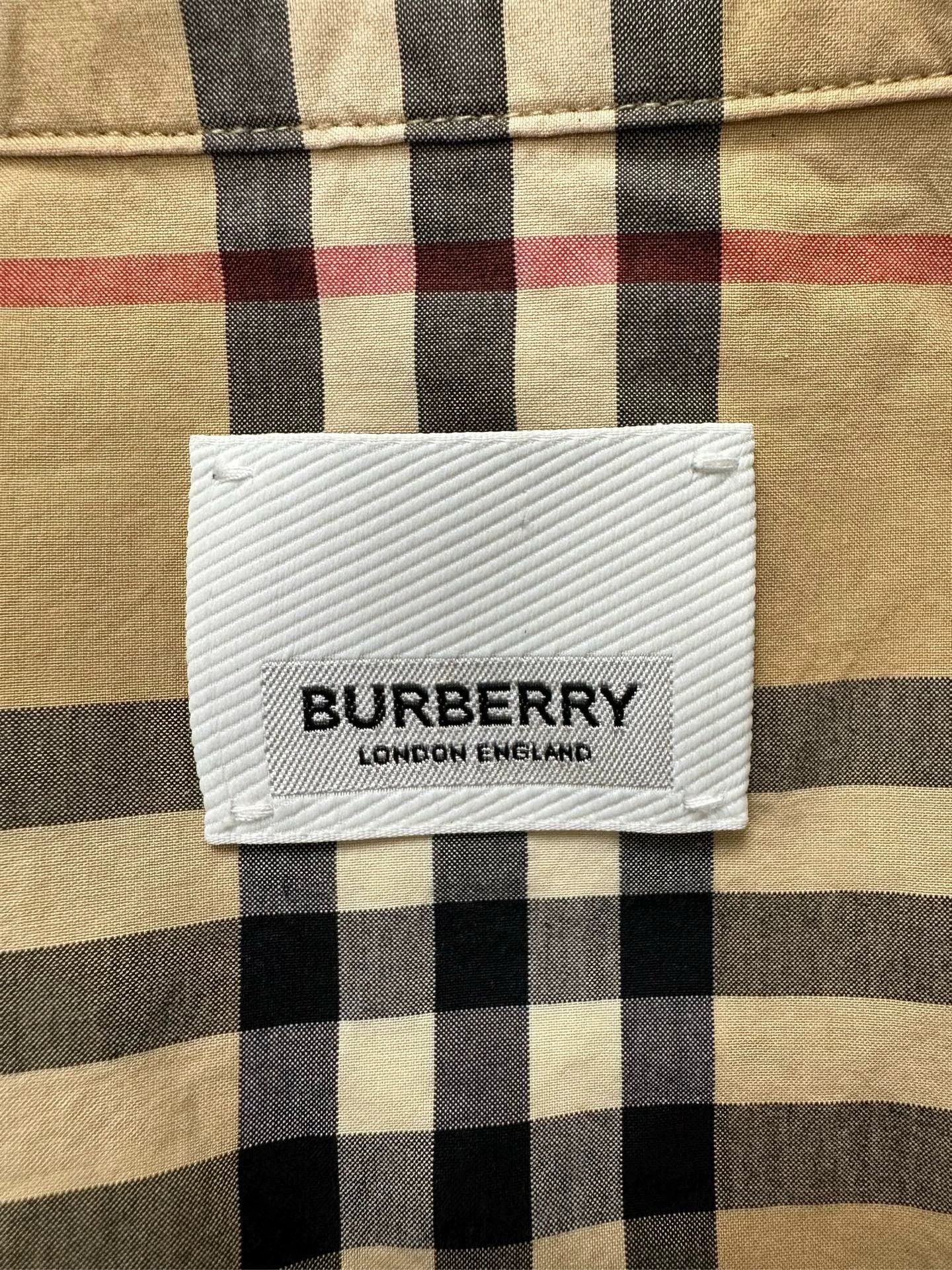 Burberry bbr button-down check longsleeve shirt khaki UK6 99 women's Size XS / US 0-2 / IT 36-38 - 8 Thumbnail