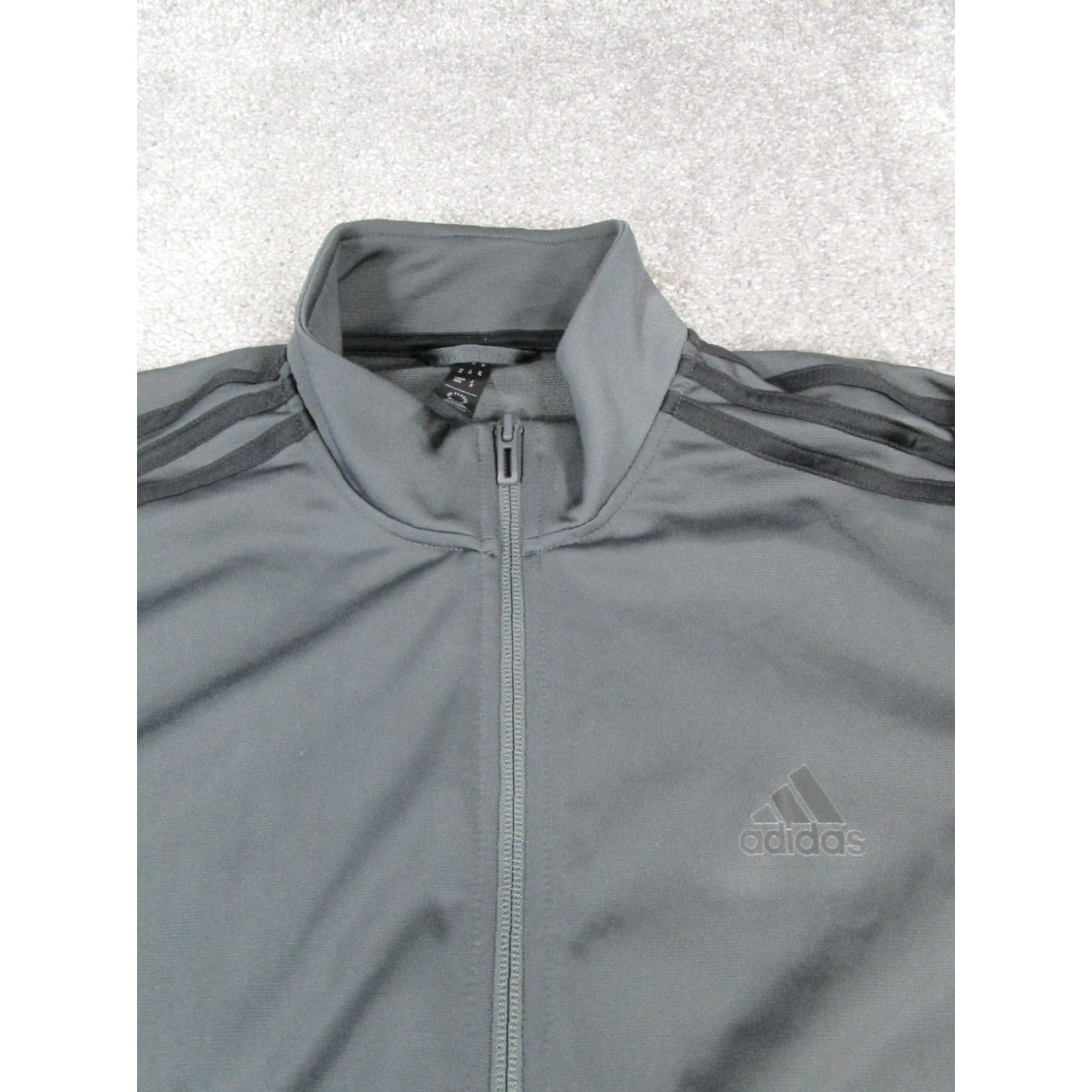 Adidas Adidas Track Jacket Mens Medium Gray Running Full Zip Size US M / EU 48-50 / 2 - 2 Thumbnail