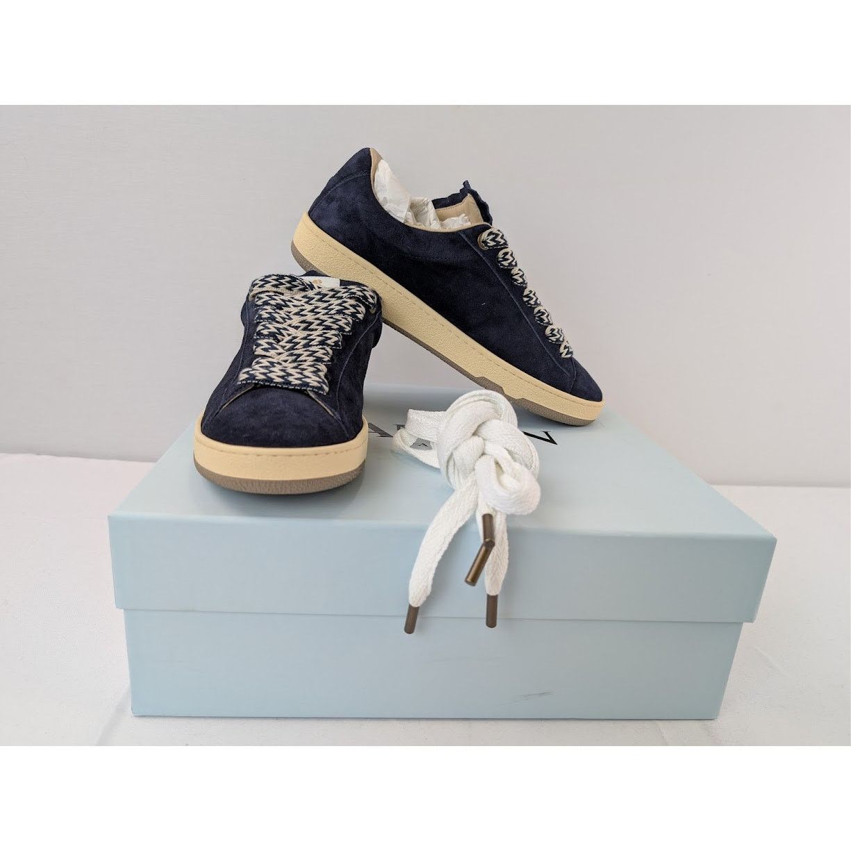 Lanvin o1rshd1 Curb Sneakers in Dark Blue Size US 11 / EU 44 - 18 Thumbnail