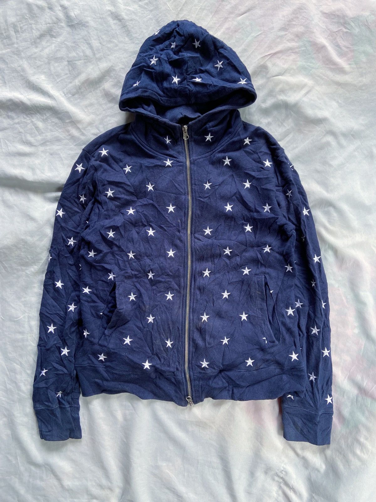 semanticdesign JAPANESE UKNOWN BRAND EMBROIDERY STARS ZIP HOODIE Size US S / EU 44-46 / 1 - 2 Thumbnail