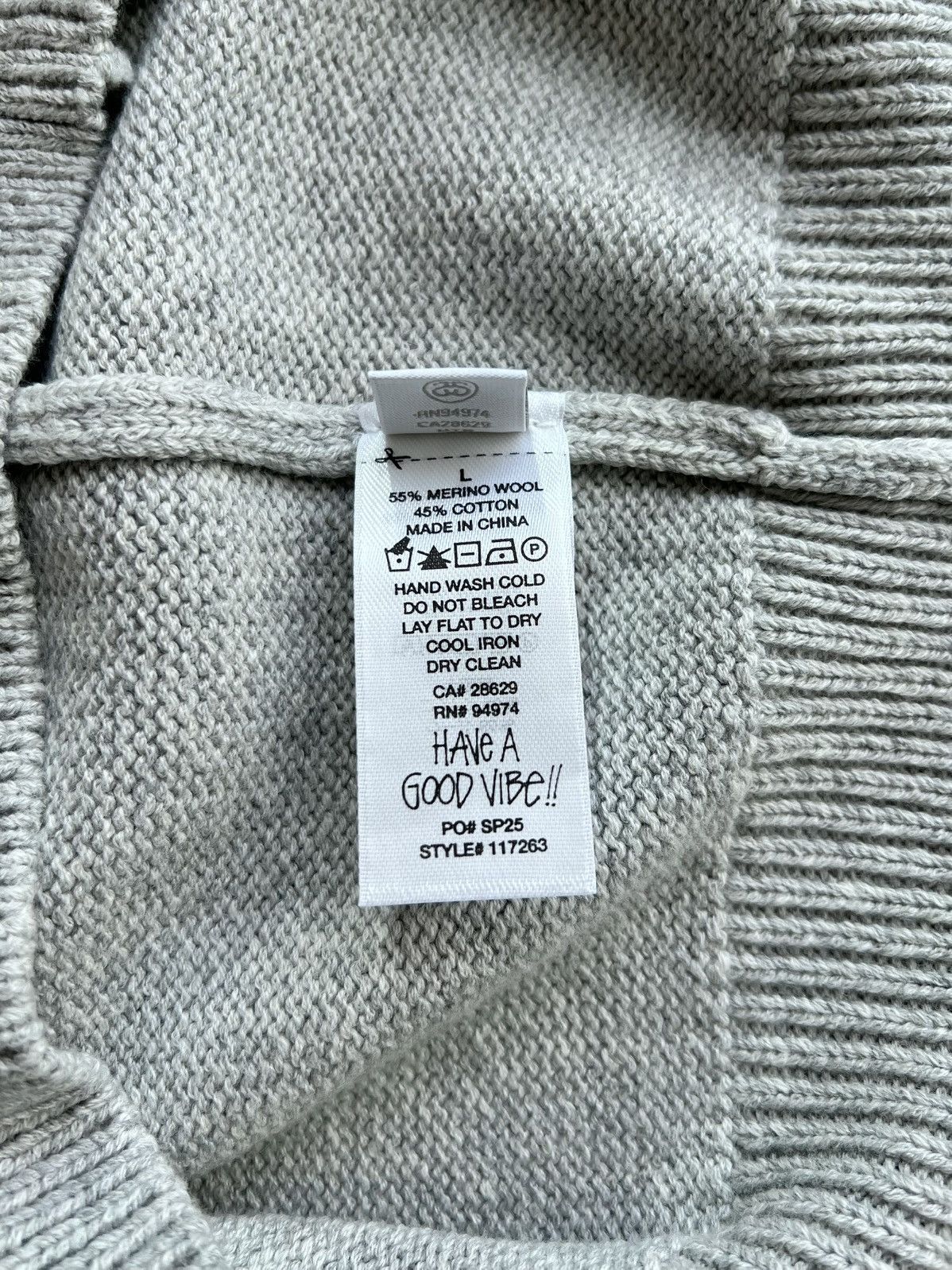 Stussy Stussy Handwritten Sweater Heather Grey Large Size US L / EU 52-54 / 3 - 11 Thumbnail