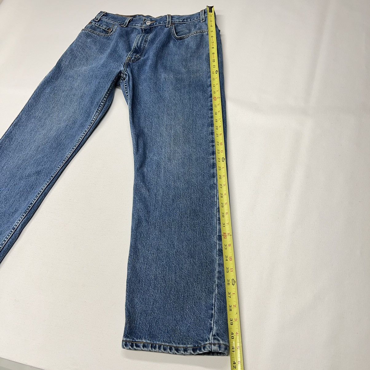 Levi's × Vintage VTG Levis 505 Jeans Blue Regular Fit Straight Denim Faded Size US 36 / EU 52 - 18 Thumbnail