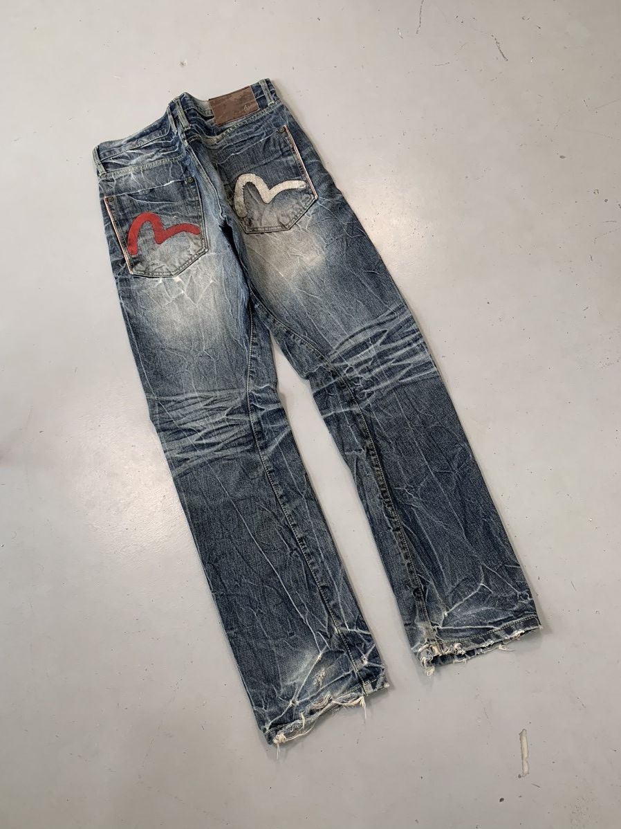 Japanese Brand Vintage Evisu inspired emboridered denim Size US 32 / EU 48 - 1 Thumbnail