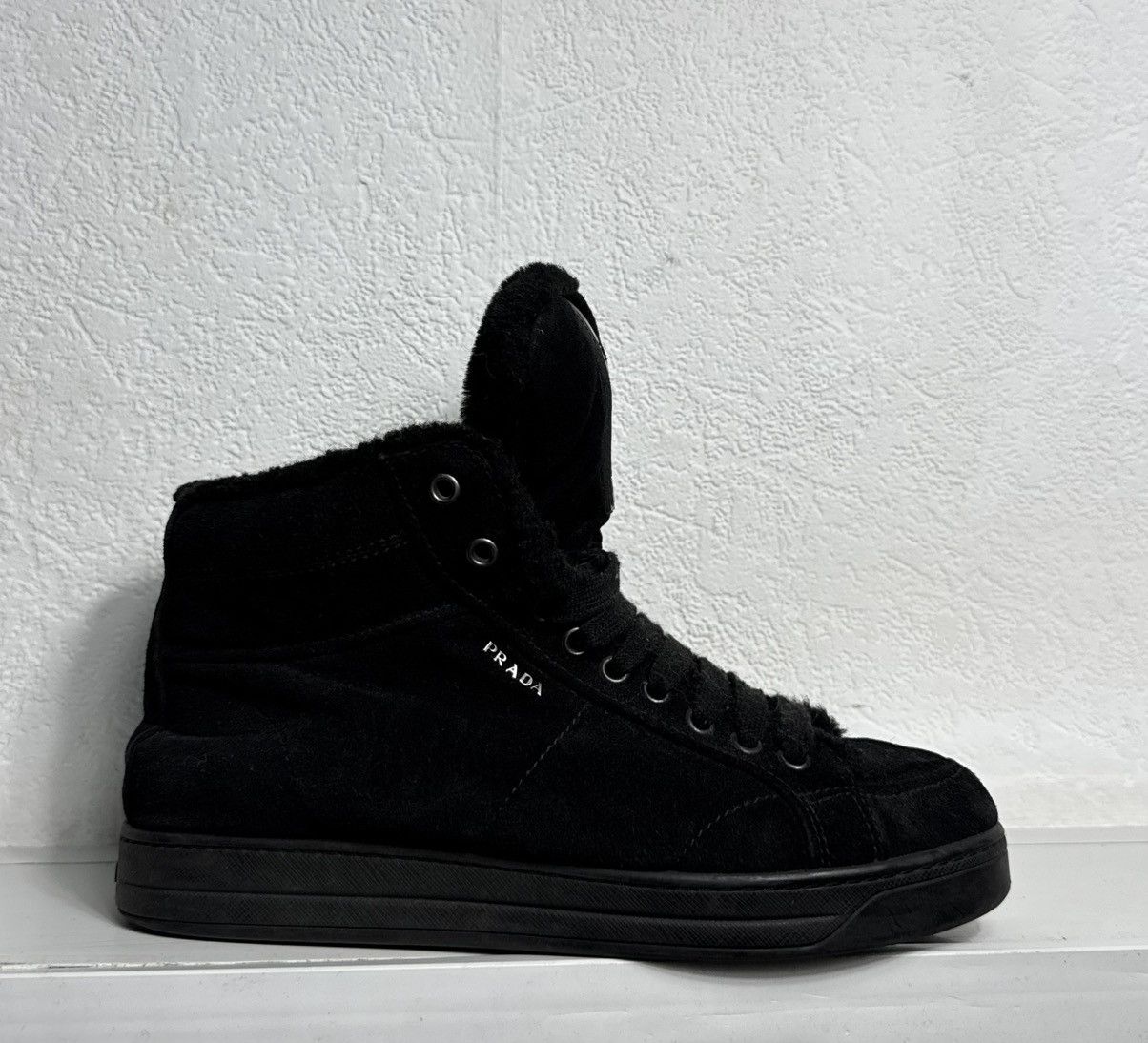 Prada Prada Suede Women’s Luxury High Top Sneakers Boots Size 38 Size US 7.5 / IT 37.5 - 8 Thumbnail