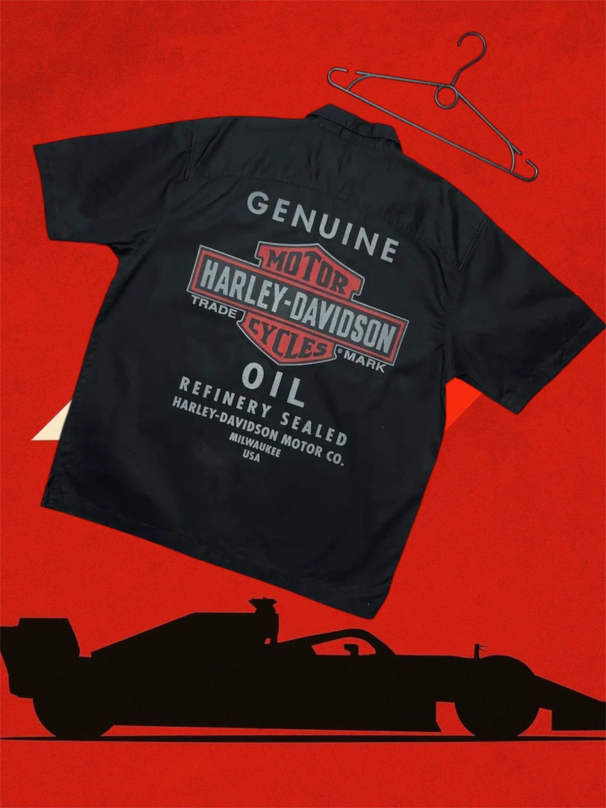 Harley Davidson Vintage Moto Harley Davidson shirt big central logo size XL Size US XL / EU 56 / 4 - 1 Thumbnail