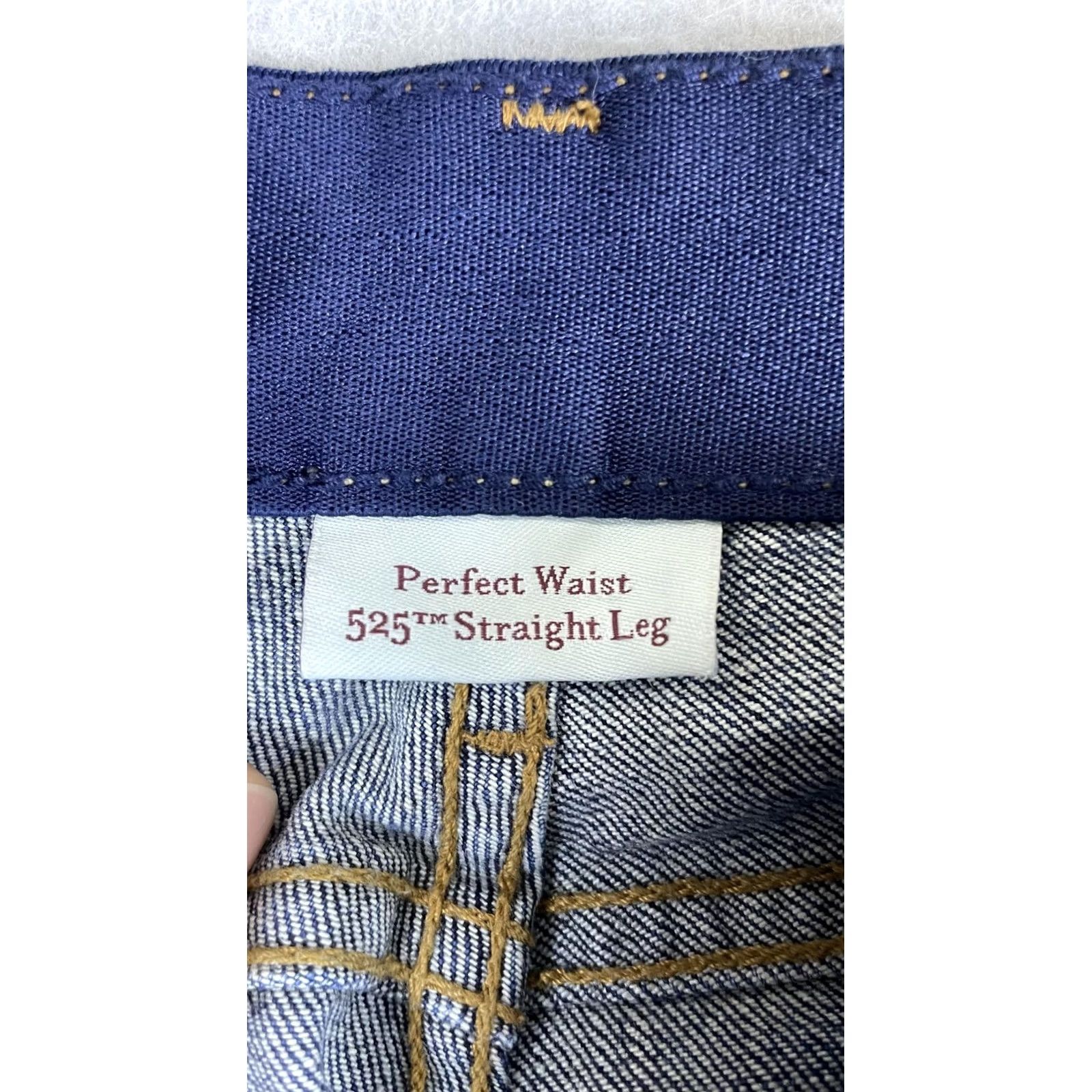 Levi's Levi's Jeans Women's 16 525 Perfect Waist Straight Leg Mid Rise Denim 36x30 Blue 5-Pocket Zipper Button Cotton Blend Spandex Jeans Size 38" / US 16 / IT 52 - 2 Thumbnail