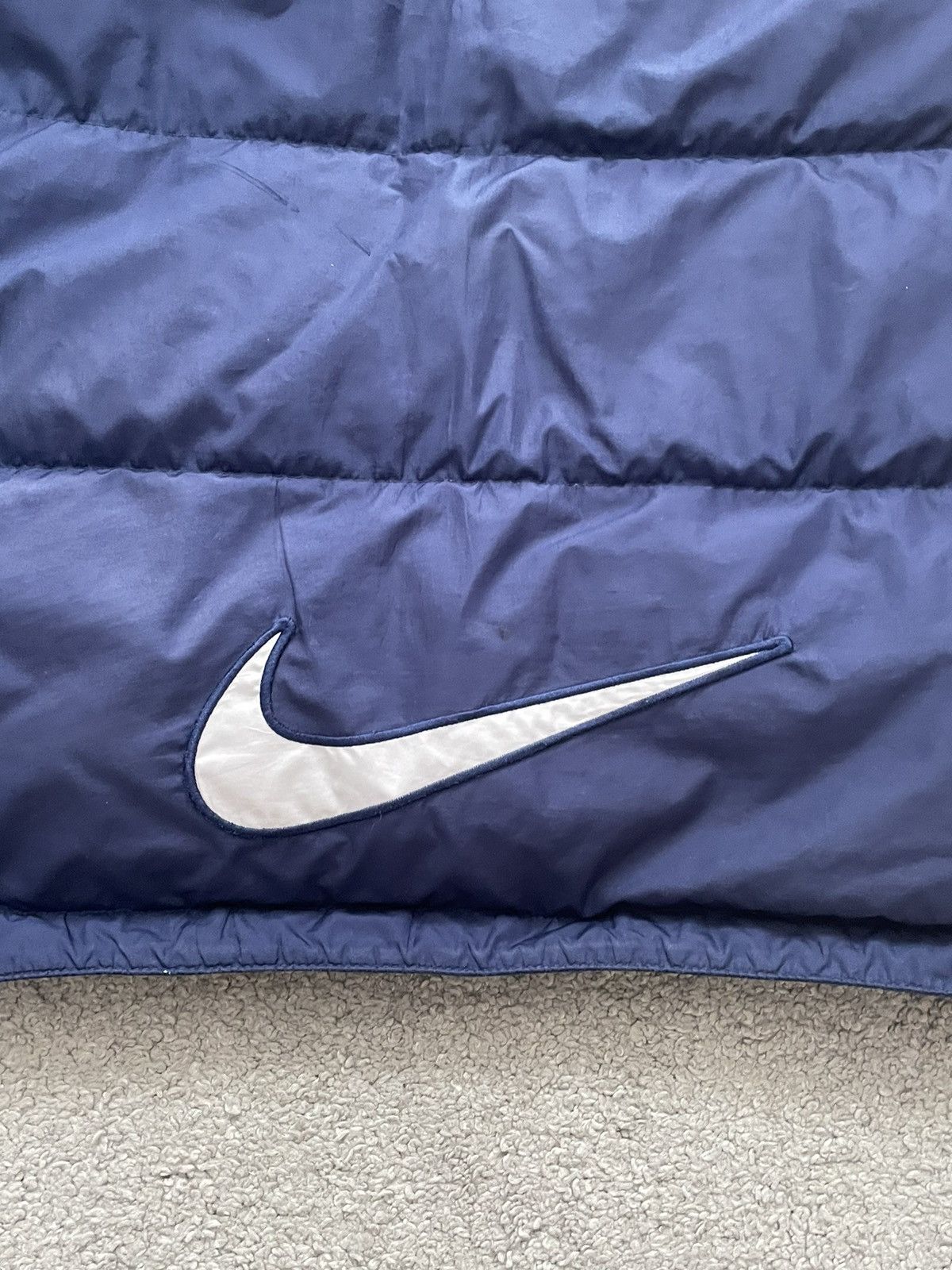 Nike × Vintage Rare Nike Puffer Jacket Swoosh Vintage 90’s Size US L / EU 52-54 / 3 - 3 Thumbnail
