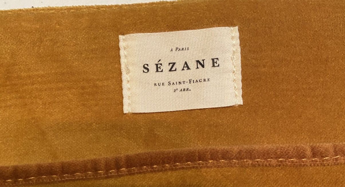 Sezane Sézane Paris crush velvet logo clutch pouch Ochre VGC Size ONE SIZE - 2 Thumbnail