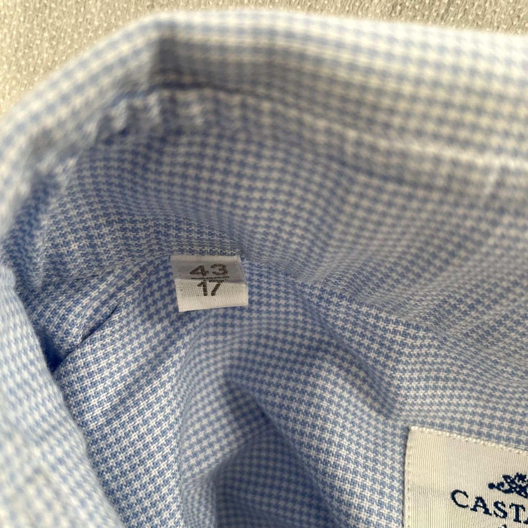 Vintage Castangia Shirt Adult XL Blue Long Sleeve Button Up Woven Italian Mens Regular Cotton Size US XL / EU 56 / 4 - 6 Thumbnail