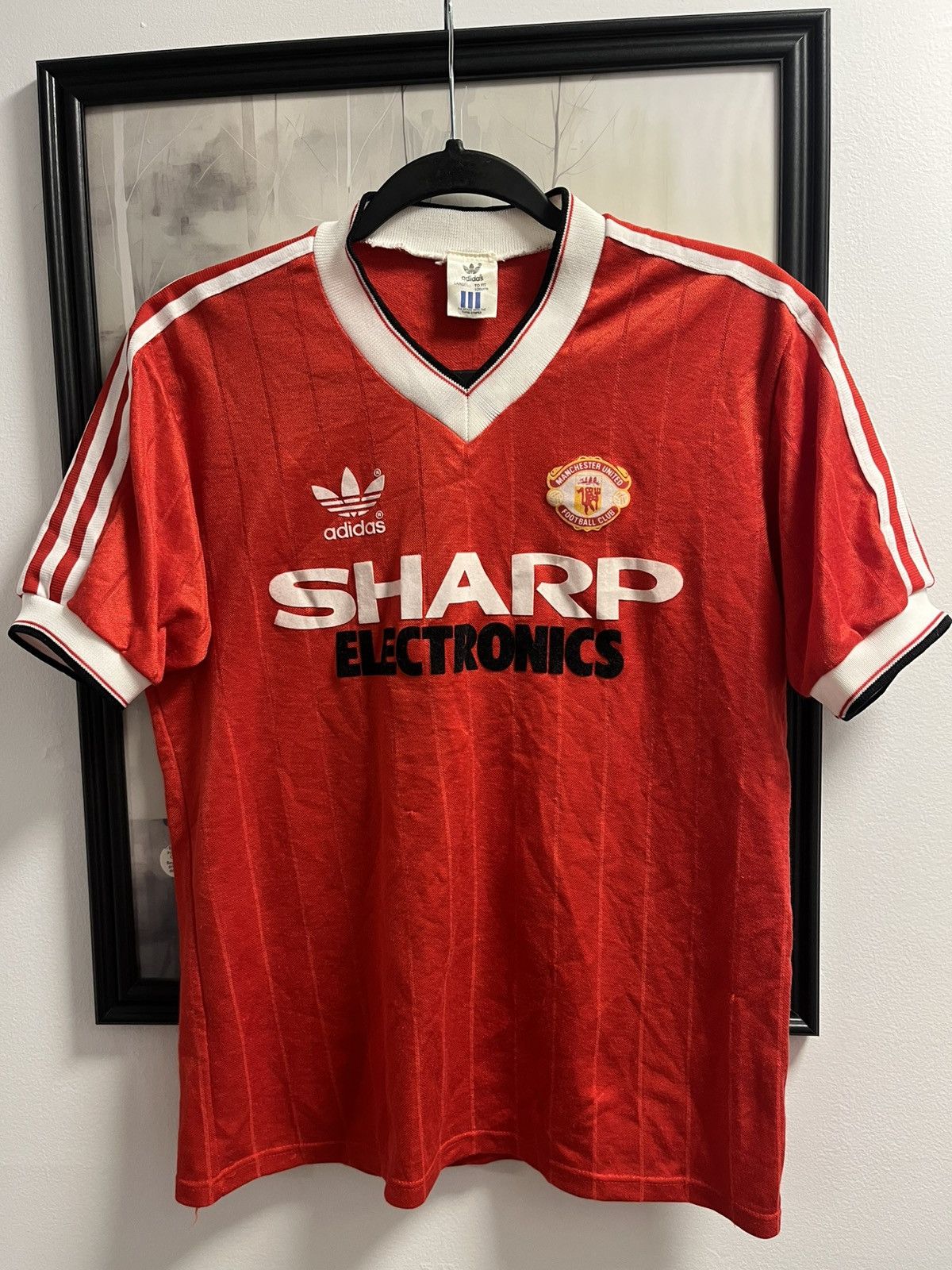Adidas Very rare vintage Manchester United jersey 1982 1984 Size US L / EU 52-54 / 3 - 1 Thumbnail