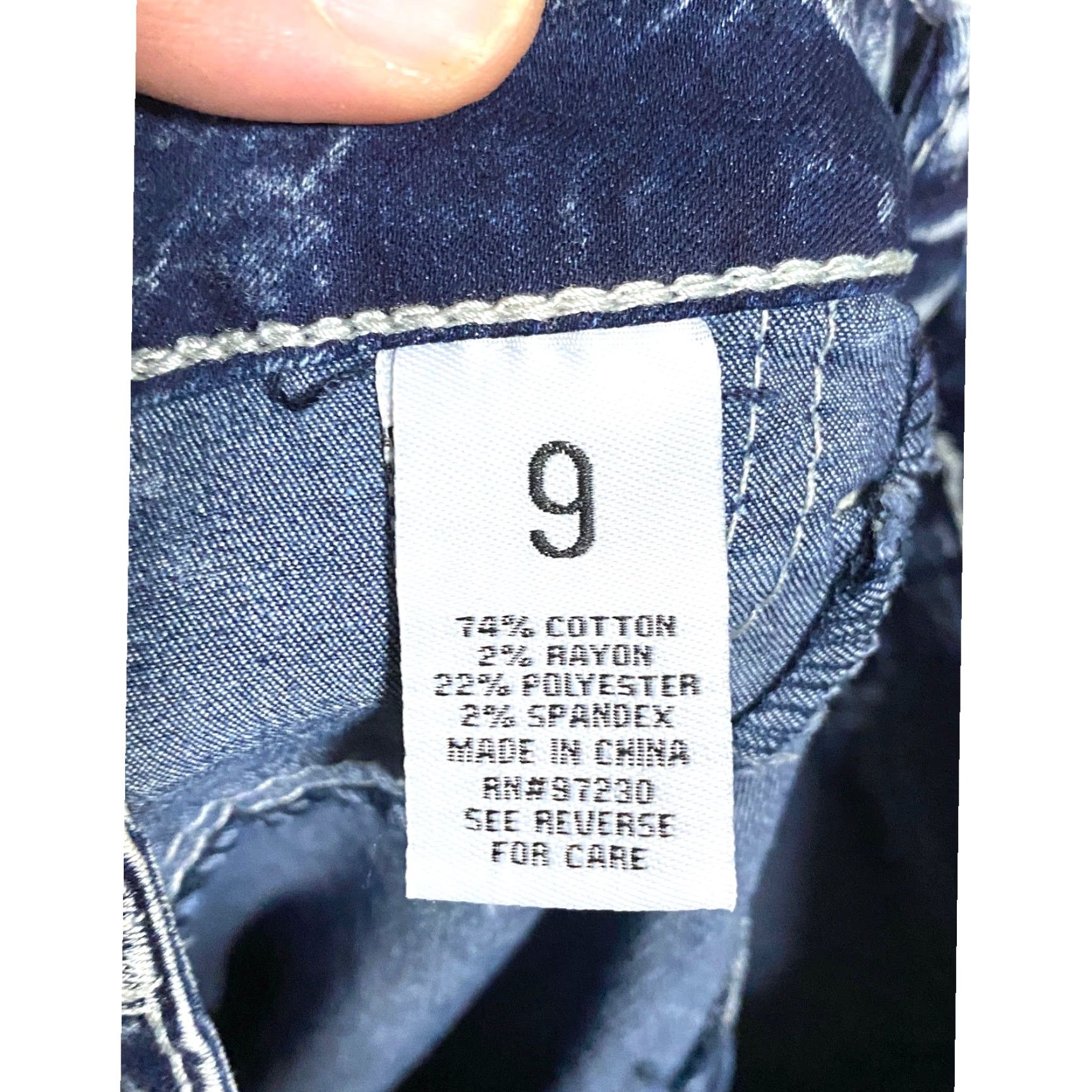 Almost Famous VINTAGE Crave Fame Jeans Juniors 9 Acid Wash Splatter Skinny Stretch Y2K Women Size 30" / US 8 / IT 44 - 6 Thumbnail