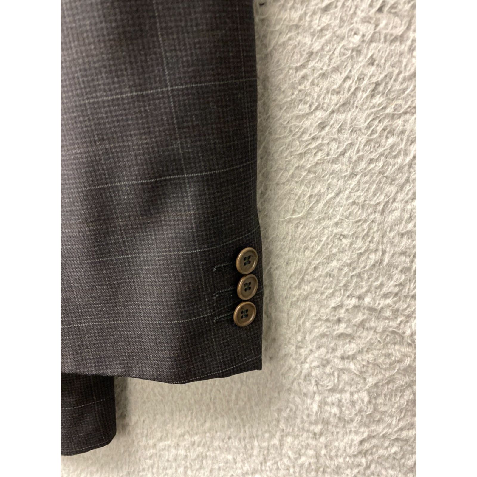 Vintage VINTAGE Todays Man Gian Wool Blazer Jacket Sport Coat Men 44 Black Check Tuxedo Italy Size 44R - 3 Thumbnail