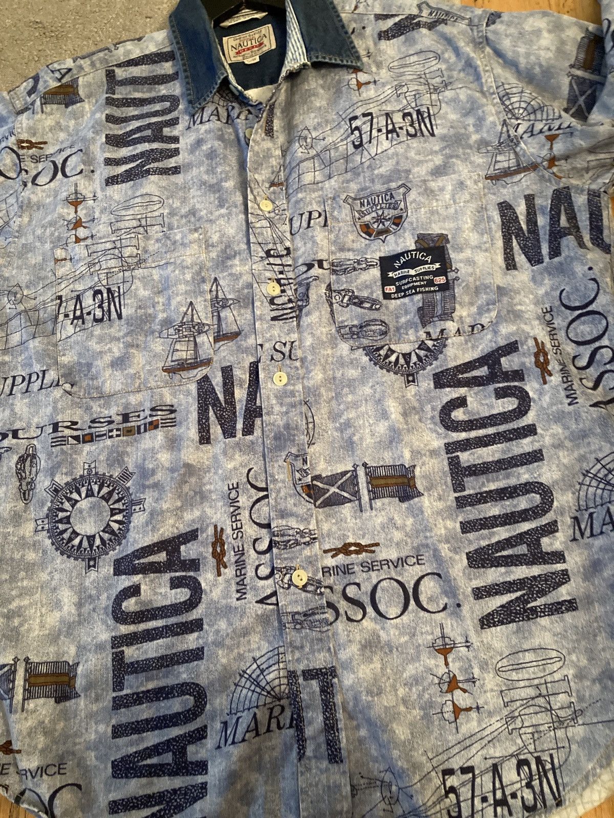 Nautica × Vintage VTG 90s NAUTICA Marine Supplies Surfcasting Equipment XL Size US XL / EU 56 / 4 - 9 Thumbnail