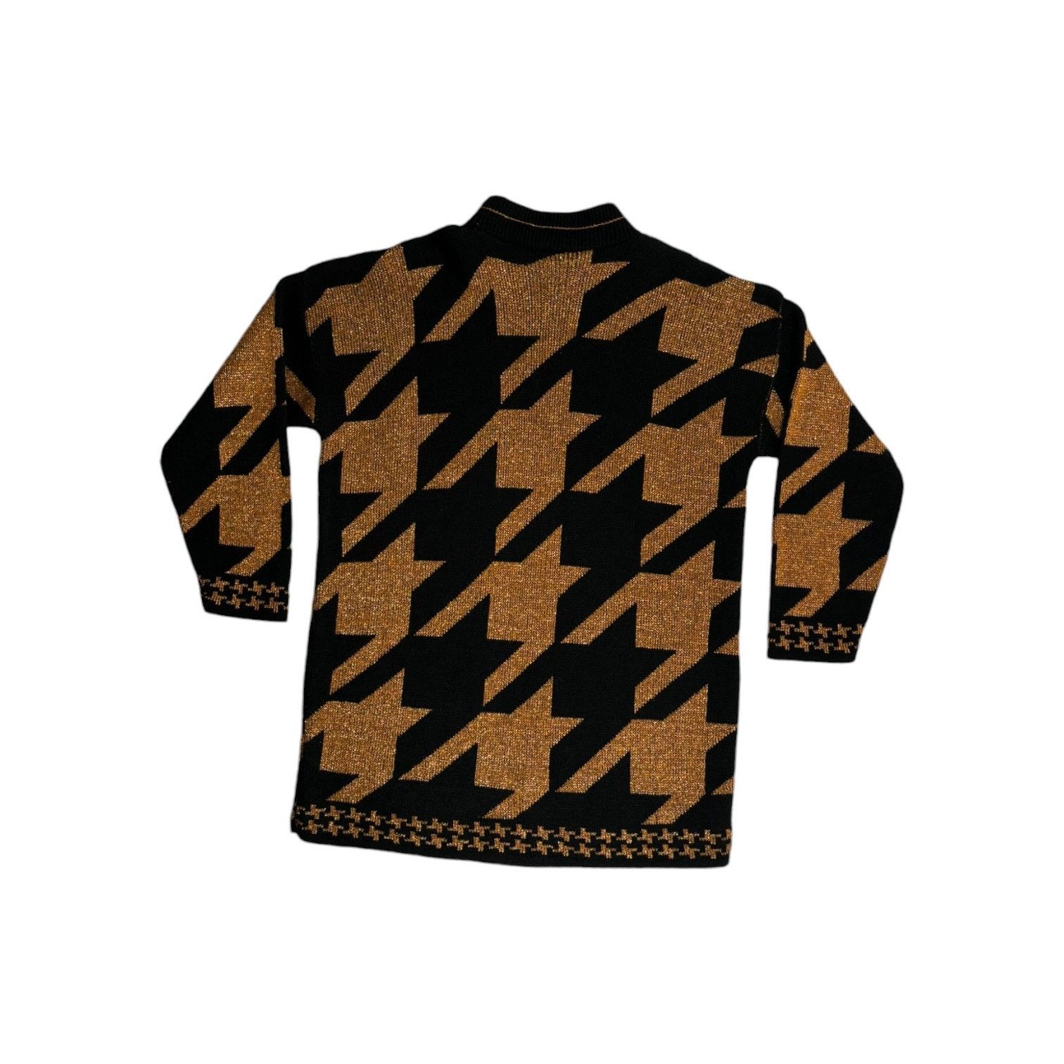 Other Vintage 80s Dana Scott Black Orange Metallic Sweater Dress M Size M / US 6-8 / IT 42-44 - 4 Thumbnail