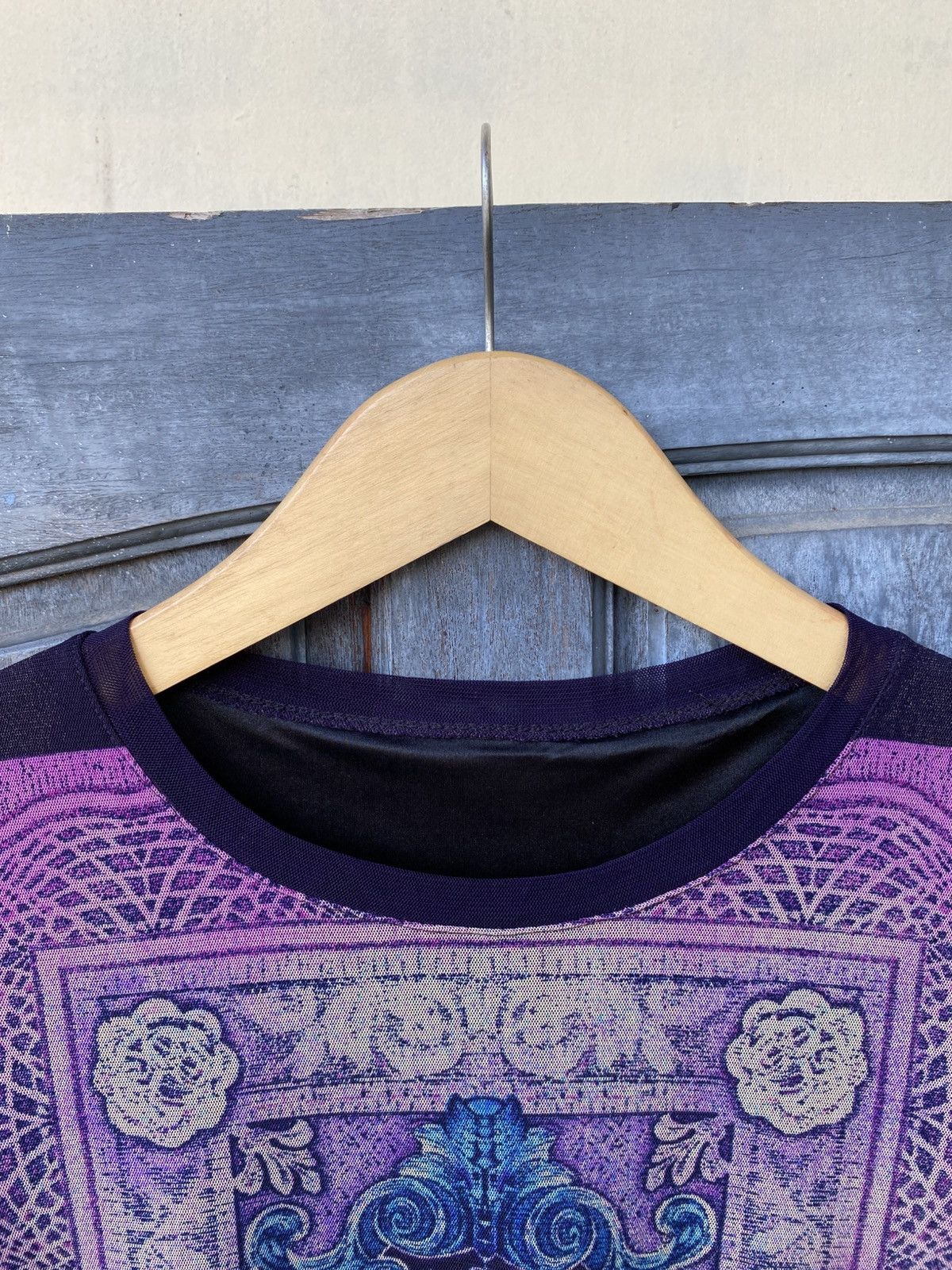 Vintage Vintage Bohemian Print Sheer Mesh Long Sleeve Top Japanese Size M / US 6-8 / IT 42-44 - 3 Thumbnail
