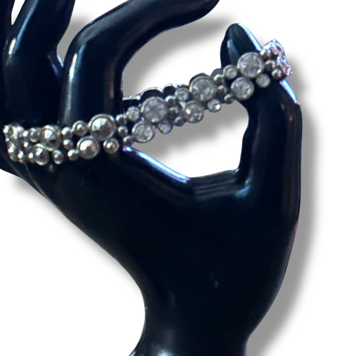 Other Vintage silver tone rhinestone bracelet Size ONE SIZE - 2 Thumbnail