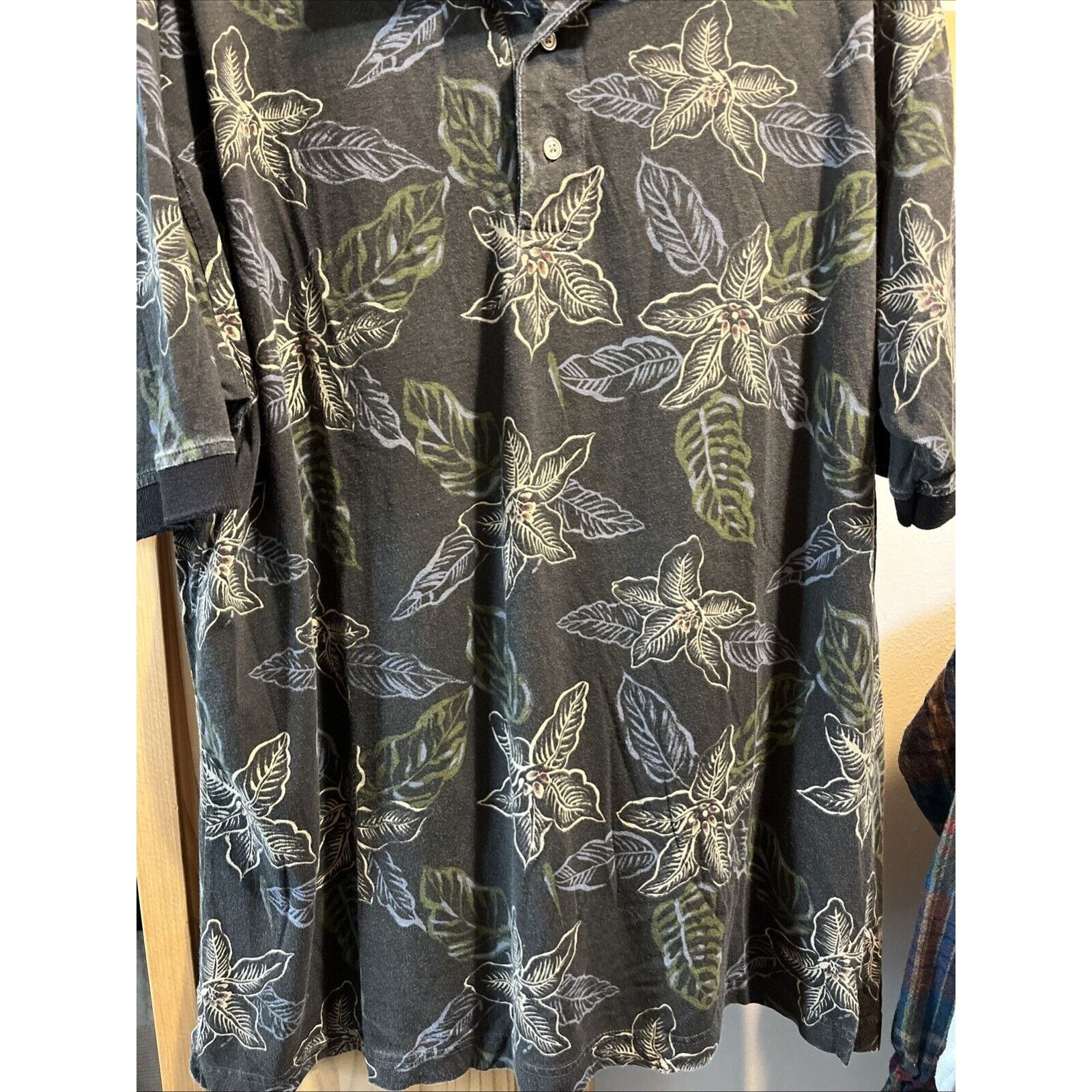 Enro Vintage Enro Mens L Short Sleeve Golf Polo Shirt Gray Floral Size US L / EU 52-54 / 3 - 7 Thumbnail