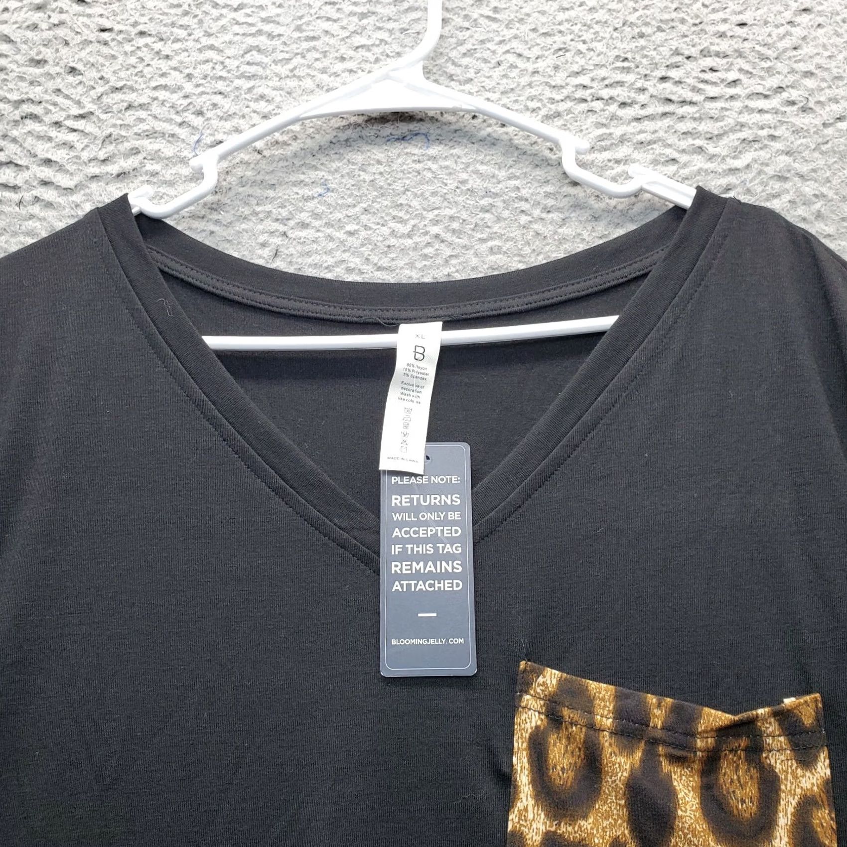 Vintage Blooming Jelly Womens XL Multi Leopard Print Short Sleeve V-Neck Shirt Top Blouse Size XL / US 12-14 / IT 48-50 - 7 Thumbnail