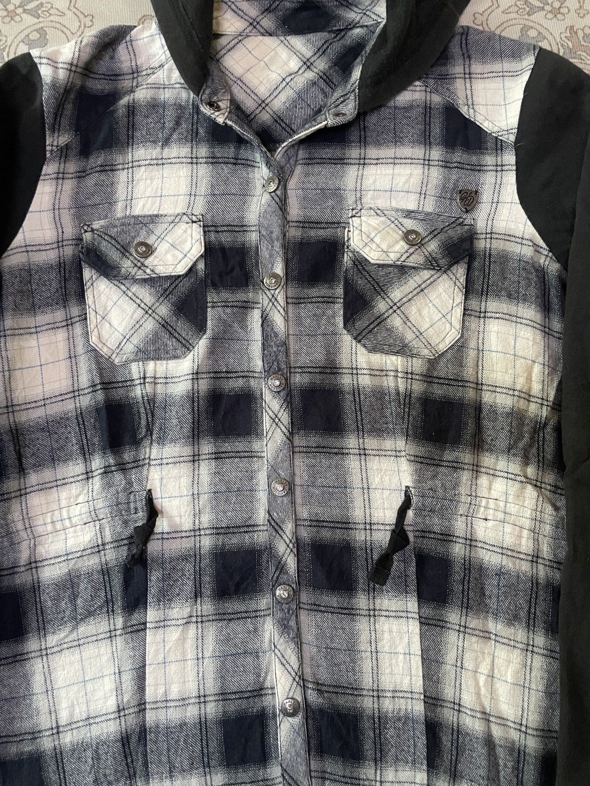 Vintage Vintage Harley Davidson Flannel plaids hooded embroidery szM Size M / US 6-8 / IT 42-44 - 4 Thumbnail