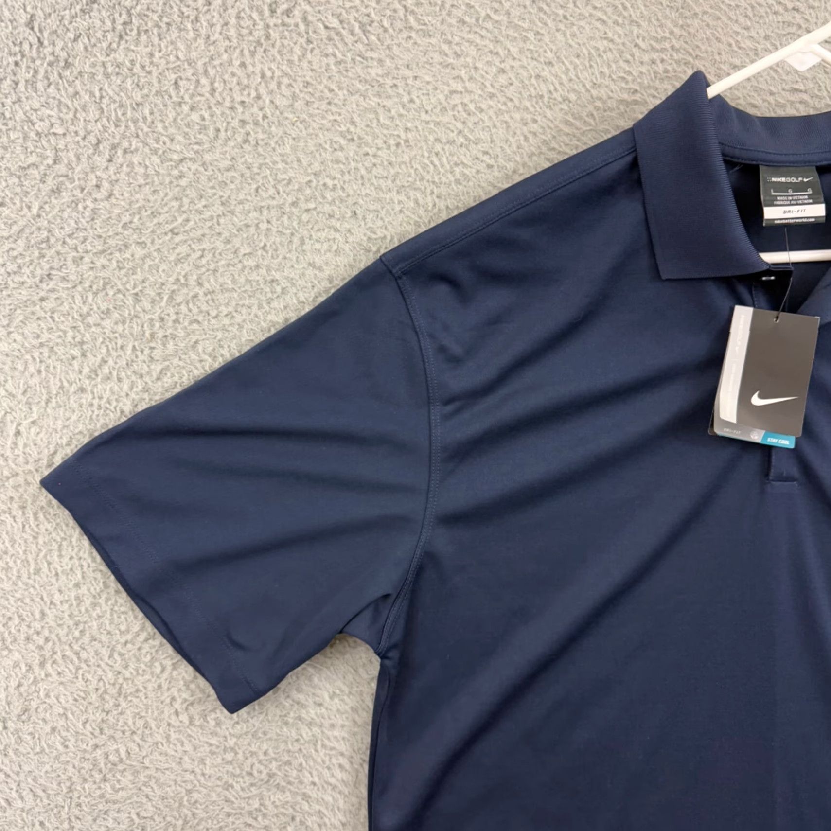 Nike Nike Golf Dri-Fit Polo Shirt Men L Short Sleeve Swoosh Button Casual NWT Blue Polyester Regular Logo Golf Shirt Size US L / EU 52-54 / 3 - 4 Thumbnail