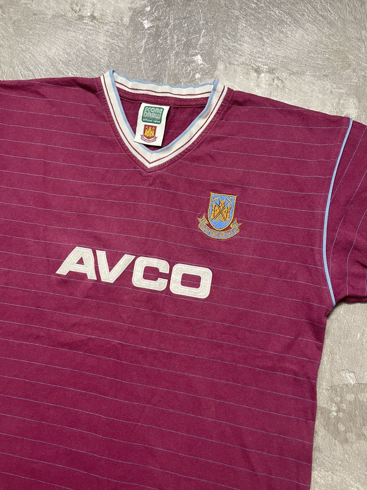 Vintage West Ham United 1986 Home Shirt Score Draw Retro New Remake Size US M / EU 48-50 / 2 - 2 Thumbnail