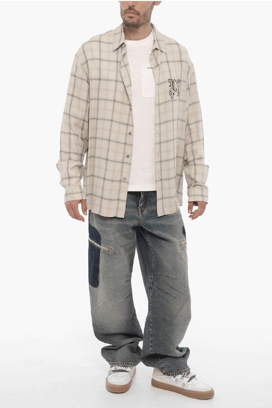 Palm Angels o1y0325 Logo Checked Shirt in Multicolor Size US L / EU 52-54 / 3 - 4 Thumbnail