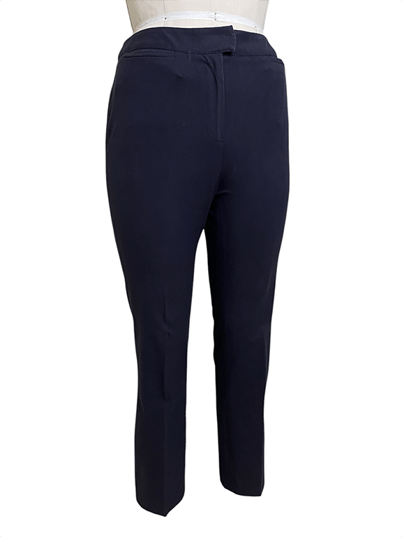 Piazza Sempione Navy tapered cigarette pant with waistband Size 30" / US 8 / IT 44 - 1 Thumbnail