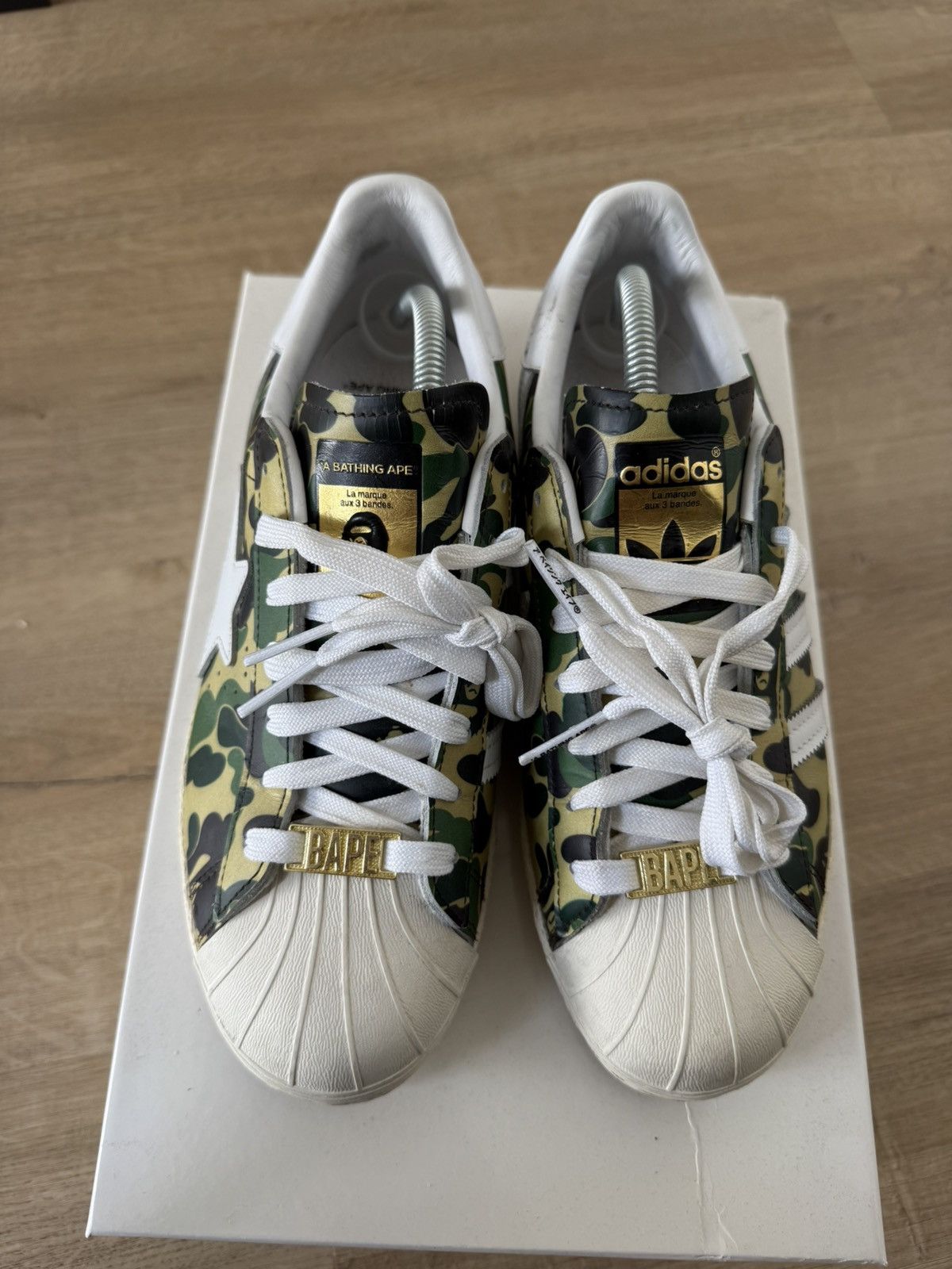 Adidas × Bape Adidas Superstars x BAPE Size US 7 / EU 40 - 3 Thumbnail
