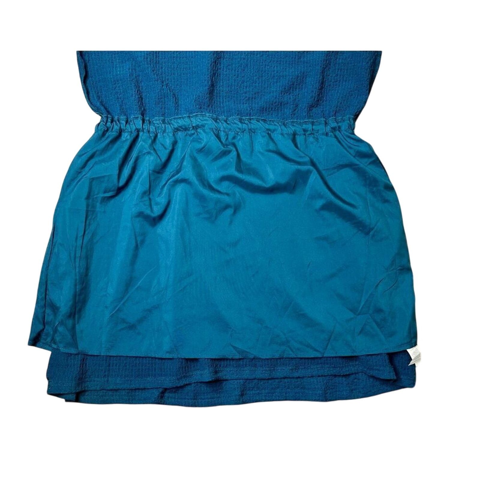 Other Cupshe Blue Crinkle Dress Cover Up LARGE Bohemian NWT Size L / US 10 / IT 46 - 10 Thumbnail