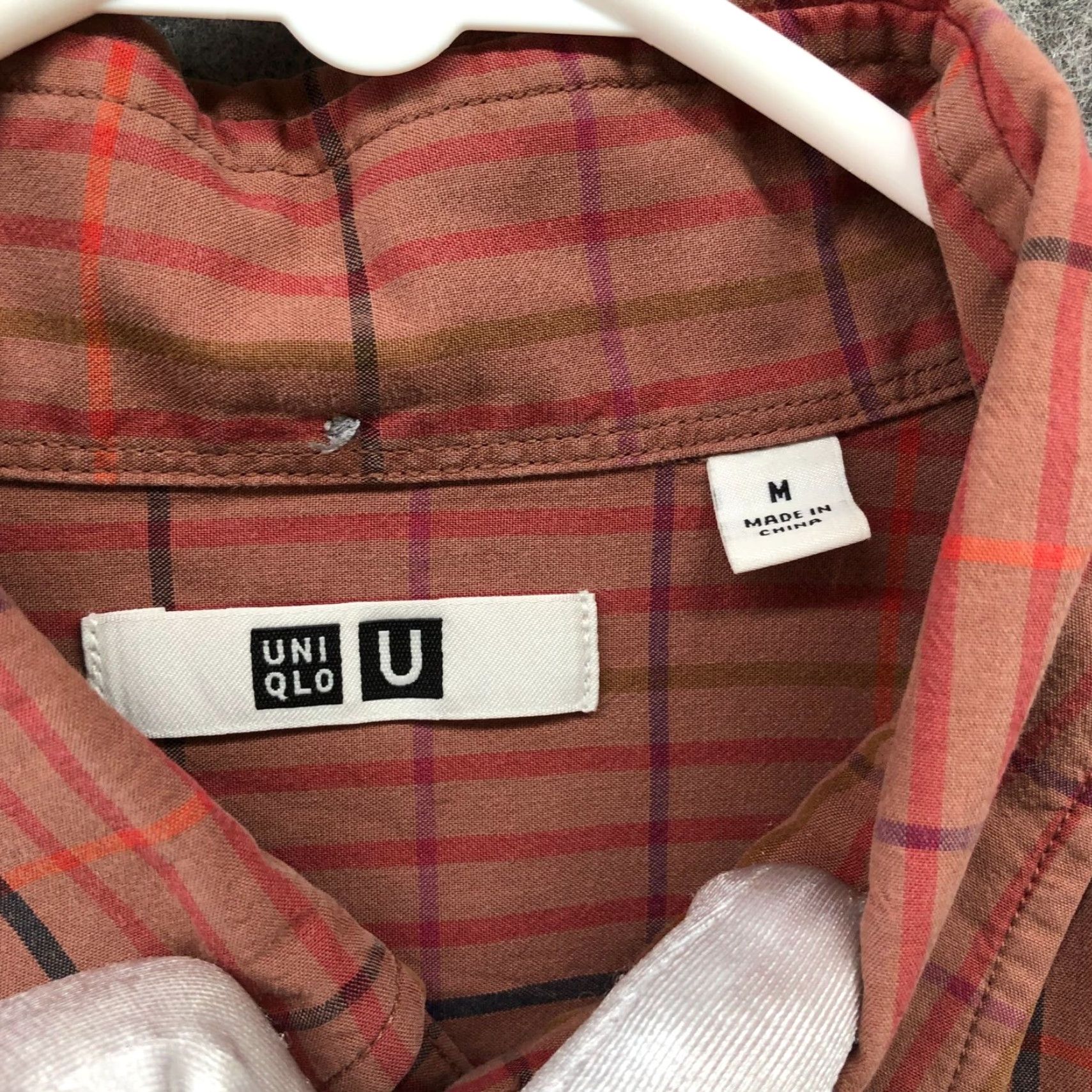 Uniqlo Uniqlo Button-Down Shirt Mens M Long Sleeve Brown Tan Plaid Cotton Rayon Size US M / EU 48-50 / 2 - 5 Thumbnail