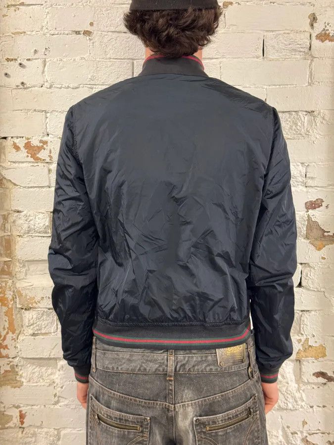 Gucci SS2011 Gucci Navy Red Stripes Nylon Bomber Jacket Size US M / EU 48-50 / 2 - 3 Thumbnail