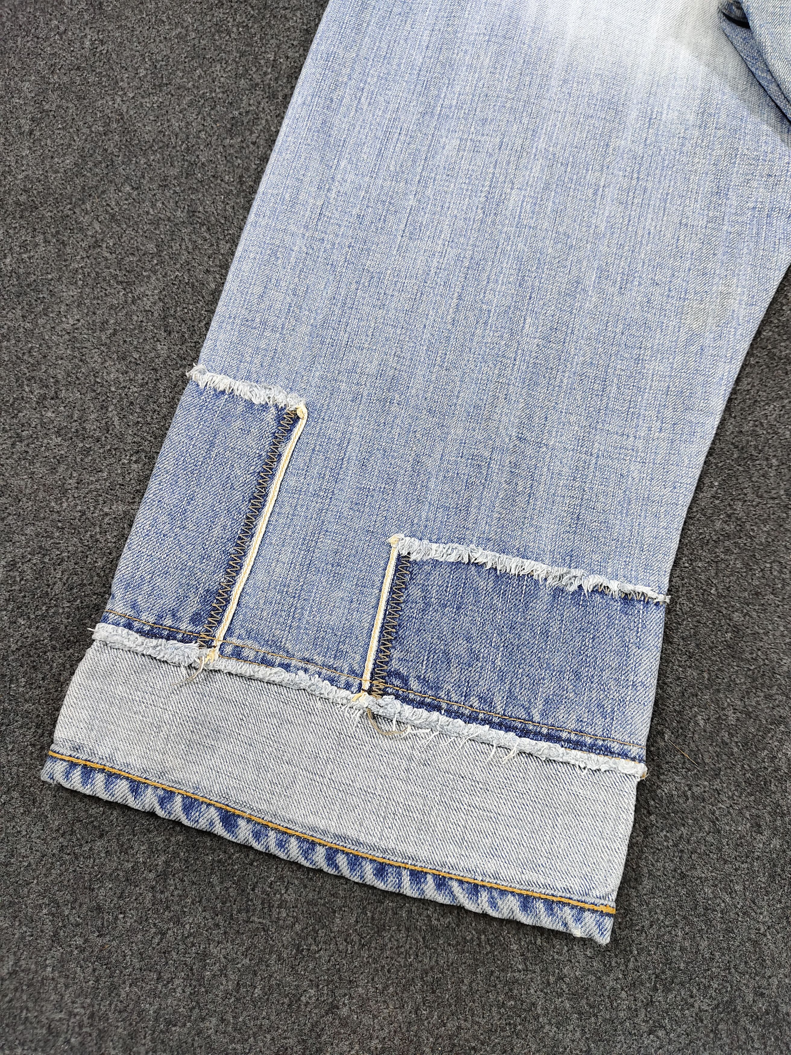 If Six Was Nine 00s Blue Way🇯🇵Patchwork Panel Raw Edge Layered Denim Size US 30 / EU 46 - 8 Thumbnail