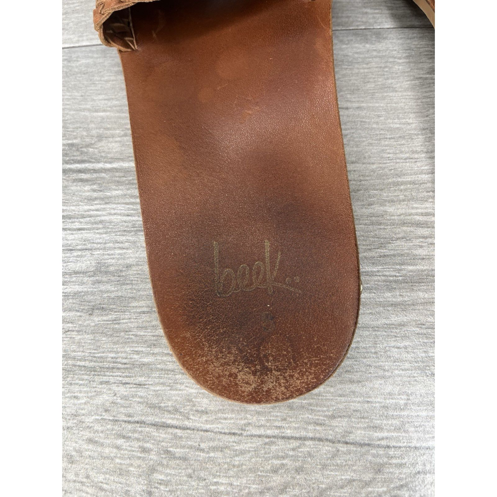 beek Beek Fairy Woven Brown Leather Weaves Flats Slides Sandals W Size US 8 / IT 38 - 13 Thumbnail