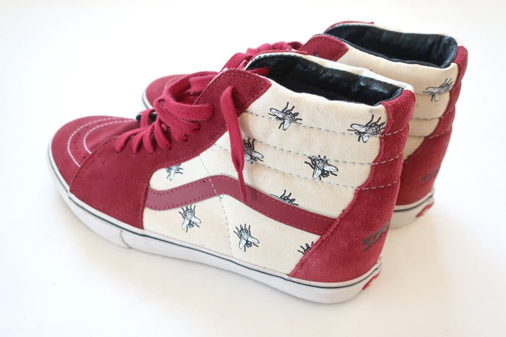 Vans (10.5)Supreme Vans Sk8-Hi Flies Burgundy 2011 Deadstock Size US 10.5 / EU 43-44 - 2 Thumbnail