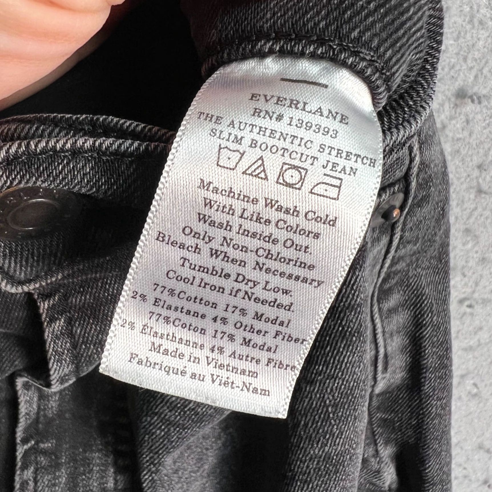 Everlane Everlane Jeans Slim Bootcut Black 25 Womens Denims Stretch Cotton Blend 5-Pocket Inseam 26 Regular Size Type Size 42" / US 20 - 4 Thumbnail