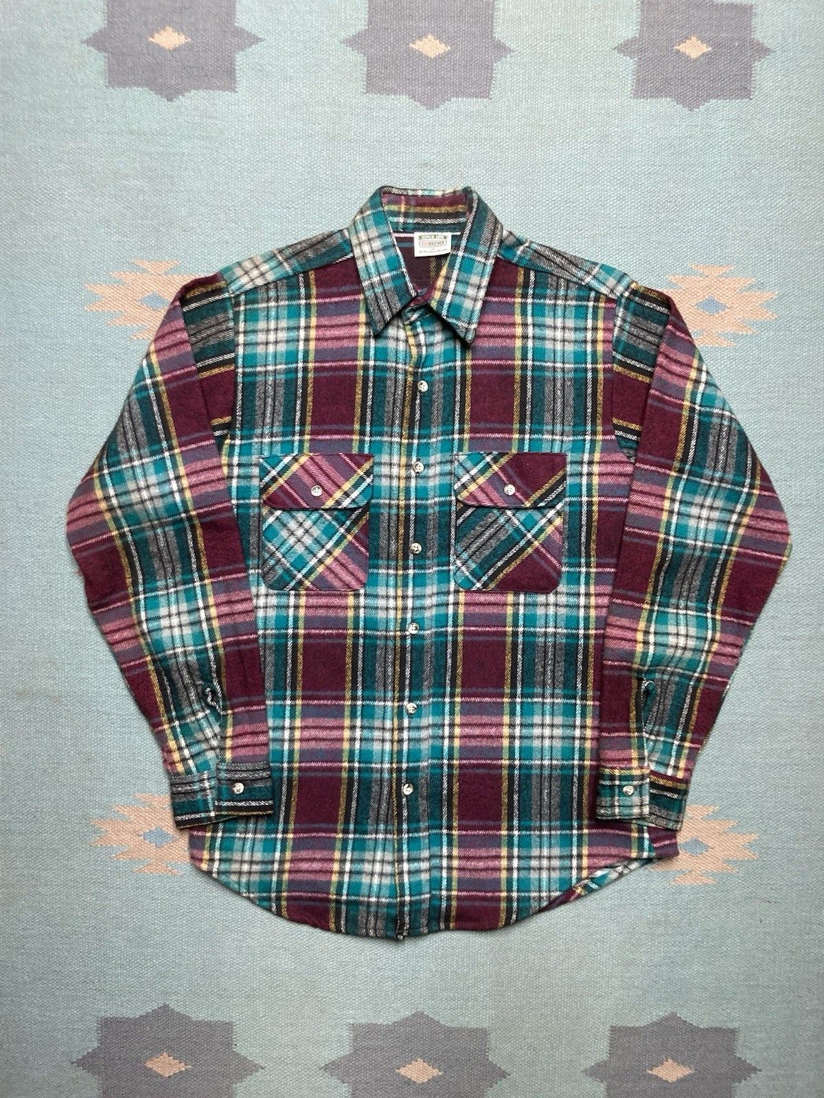 Vintage Vintage five brother flannel shirt woven cotton plaid medium Size US M / EU 48-50 / 2 - 1 Thumbnail