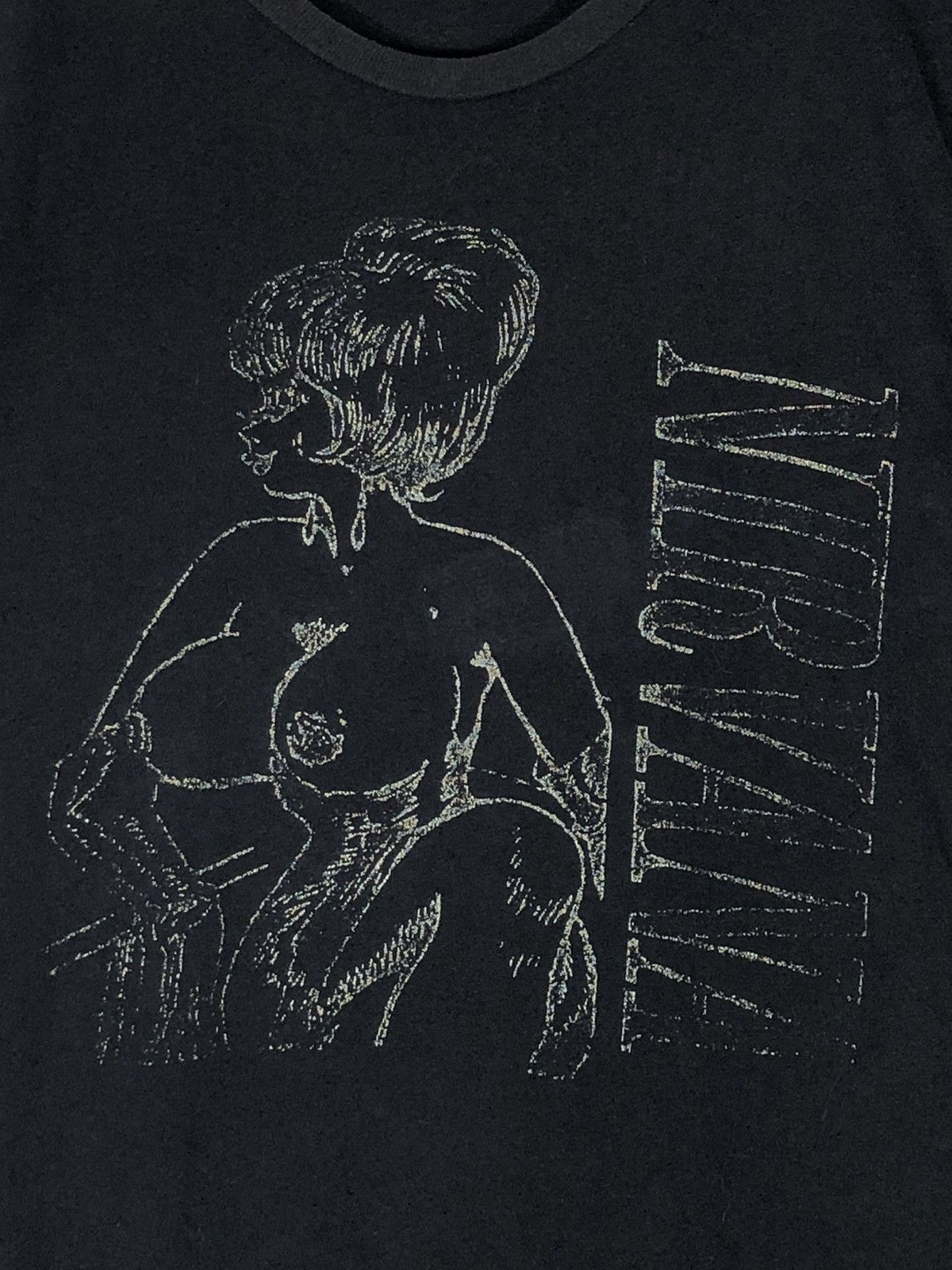 Band Tees RARE🔥M. HOLLYWOOD JPN NIRVANA STRIPPER BIG TITS SUNFADED Size US M / EU 48-50 / 2 - 4 Thumbnail