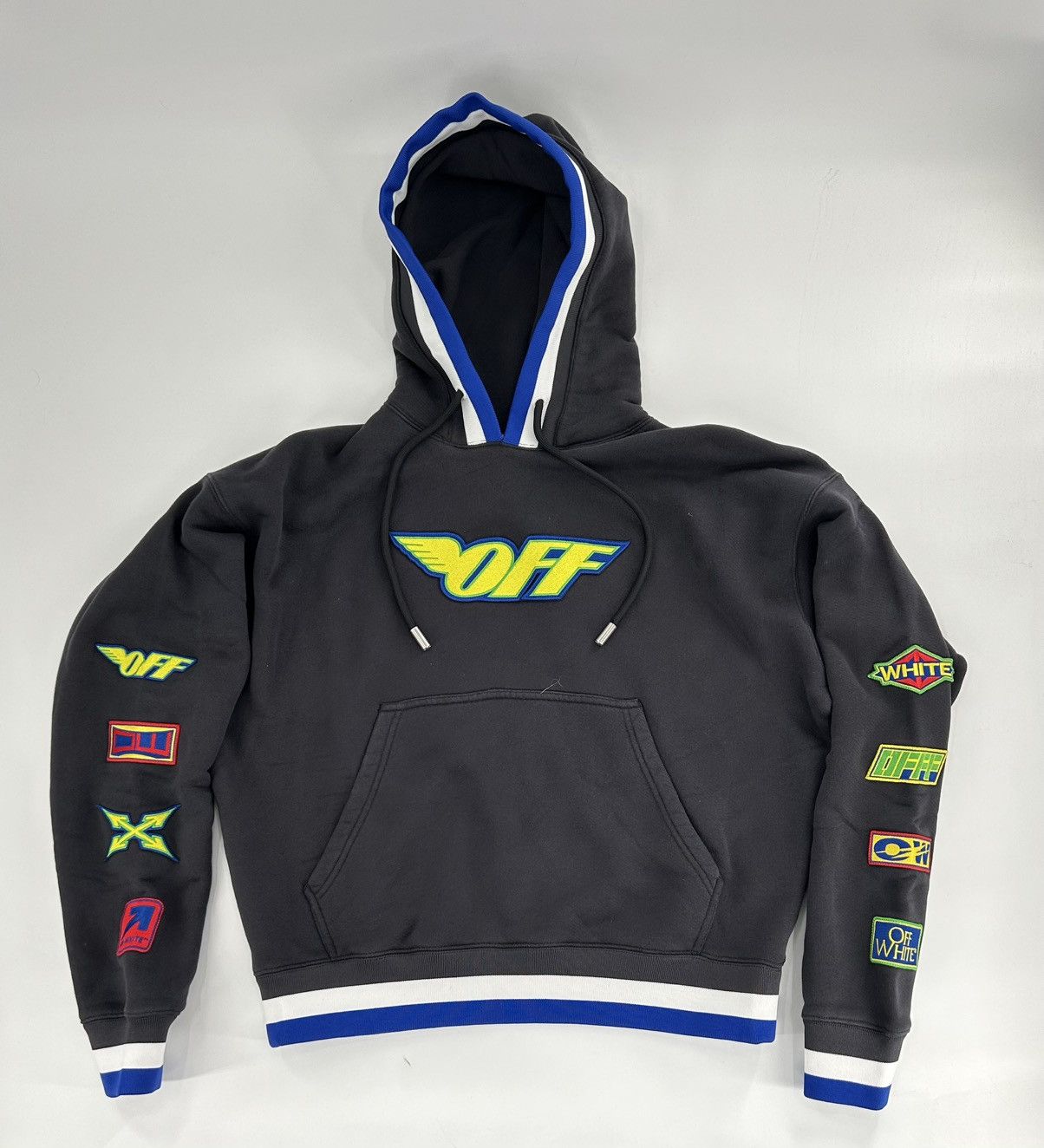 Off-White Off-White c/o Virgil Abloh LV Race Skate Hoodie Black Size US S / EU 44-46 / 1 - 1 Thumbnail