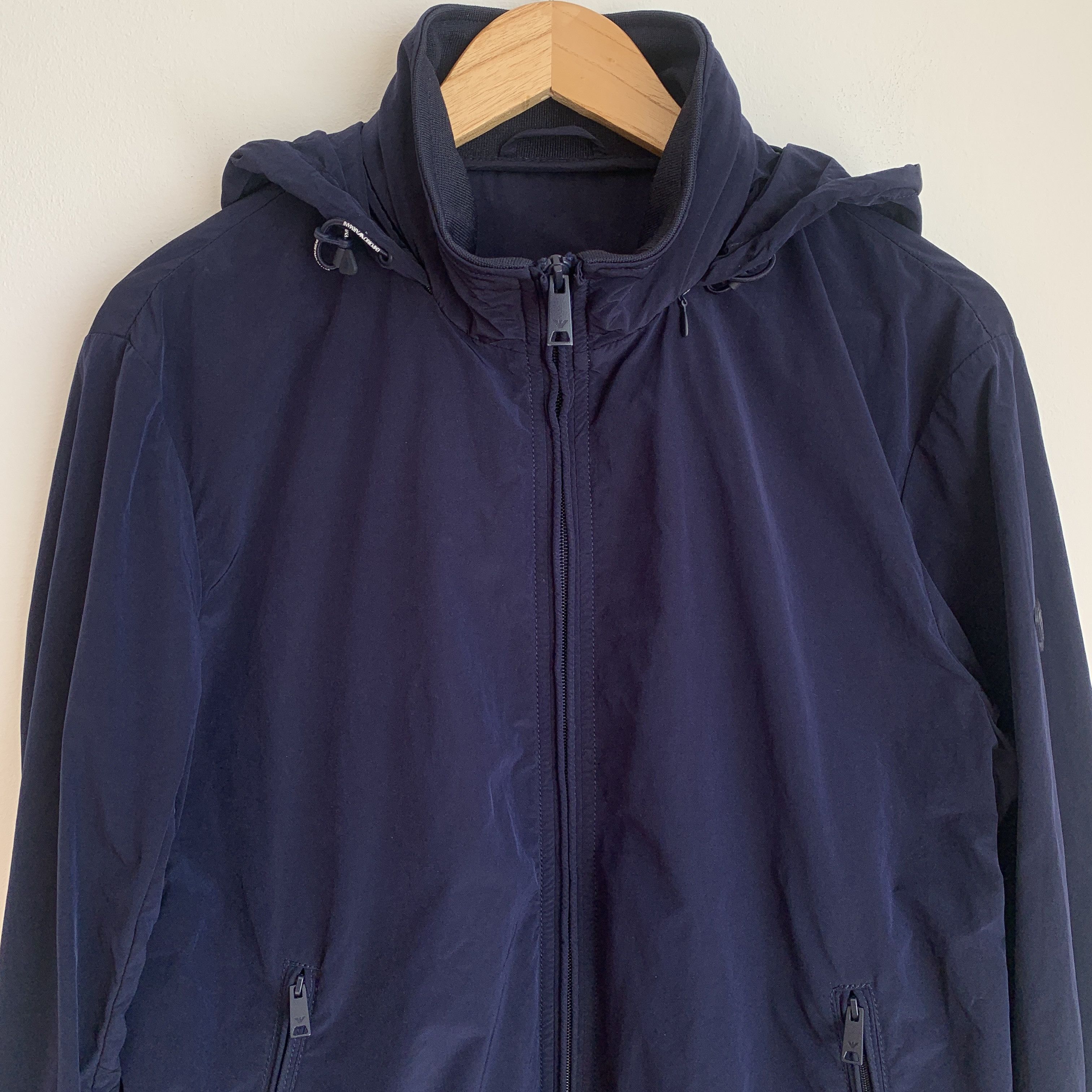 Emporio Armani Emporio Armani Men's Black Blouson Jacket Hood Storage Size US M / EU 48-50 / 2 - 3 Thumbnail